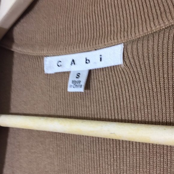 CAbi Camel Colored Long button up sweater - Picture 2 of 6